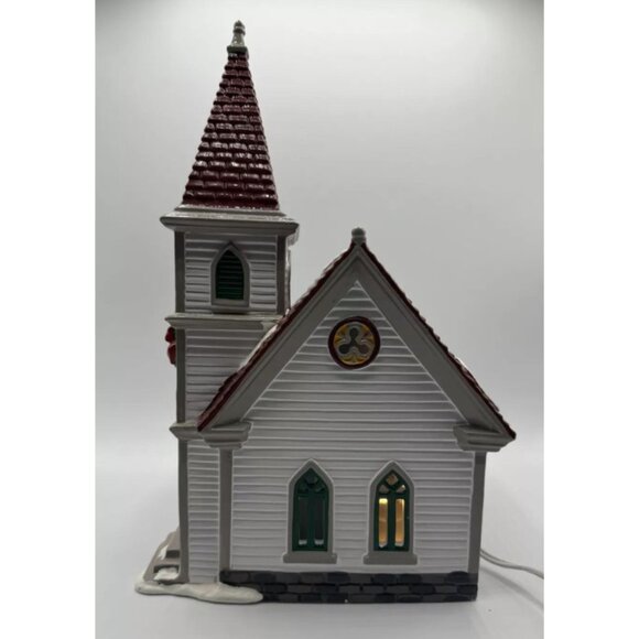 Department 56 Snow Village NWT VINTAGE Shady Oak Church, 1994 #54623 Accessories - Picture 5 of 10
